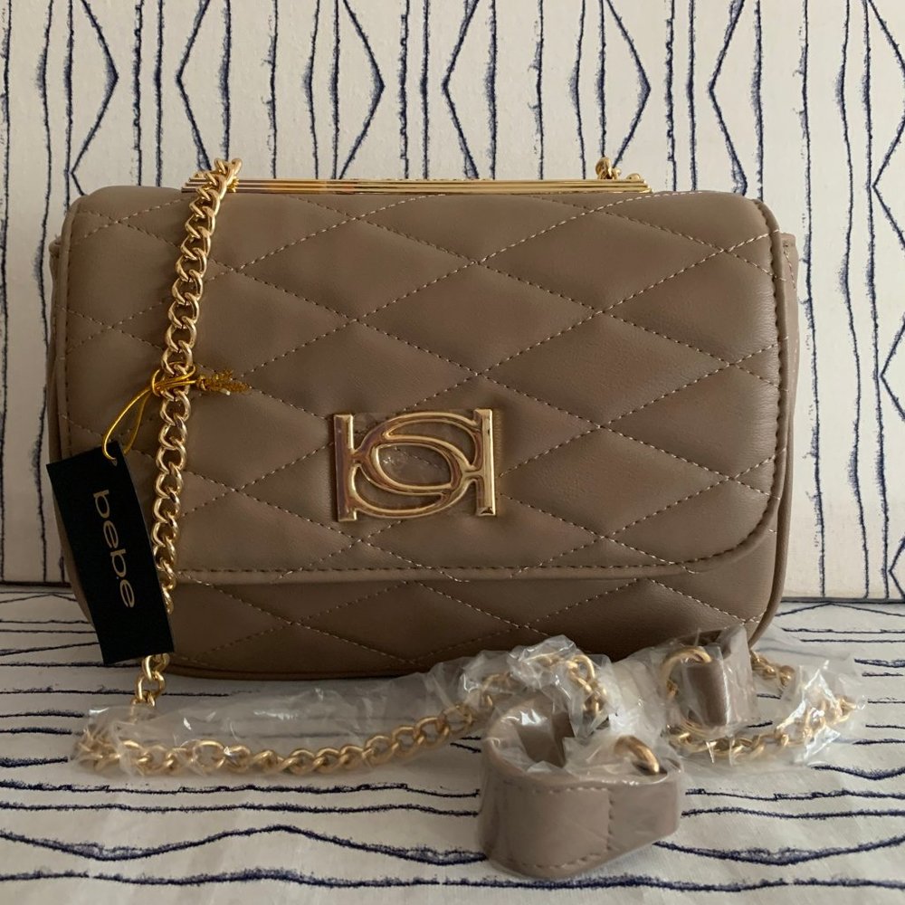 Puff Style Shoulder Bag in Taupe by bebe